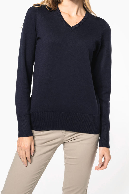 Jersey cuello de pico mujer